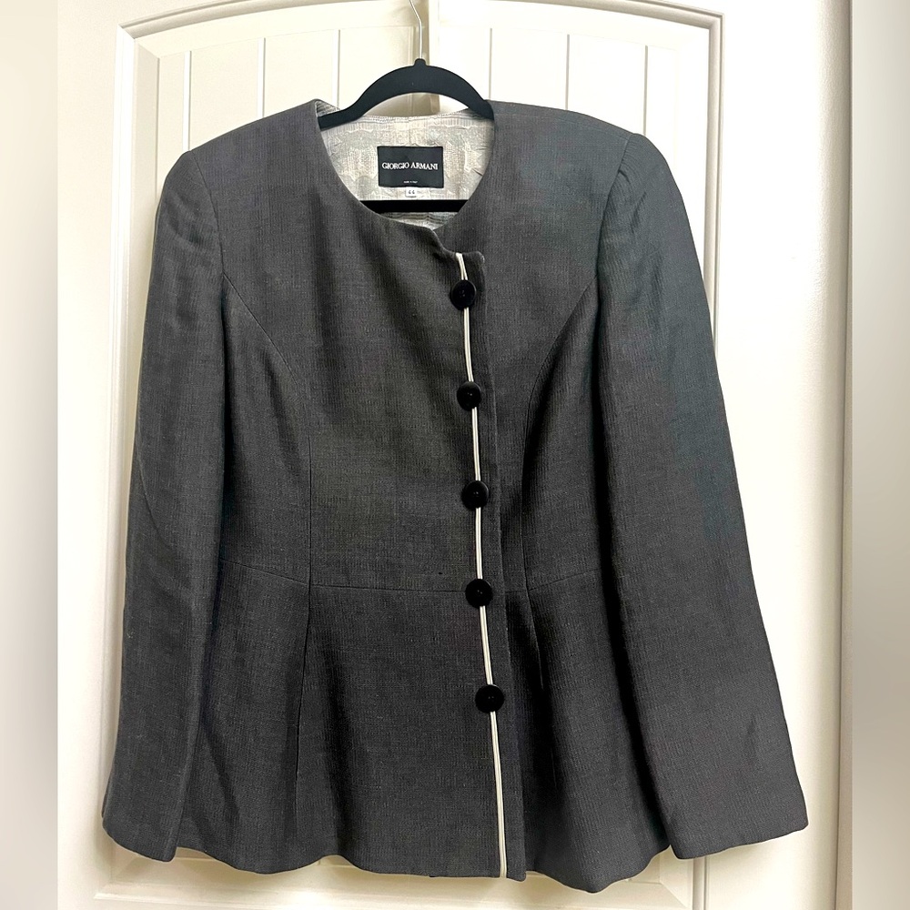 Giorgio Armani Borgo 21 Linen Blend Women’s Blazer, size 44/US size 10